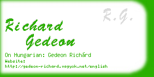 richard gedeon business card