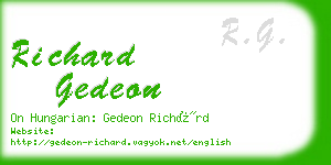 richard gedeon business card